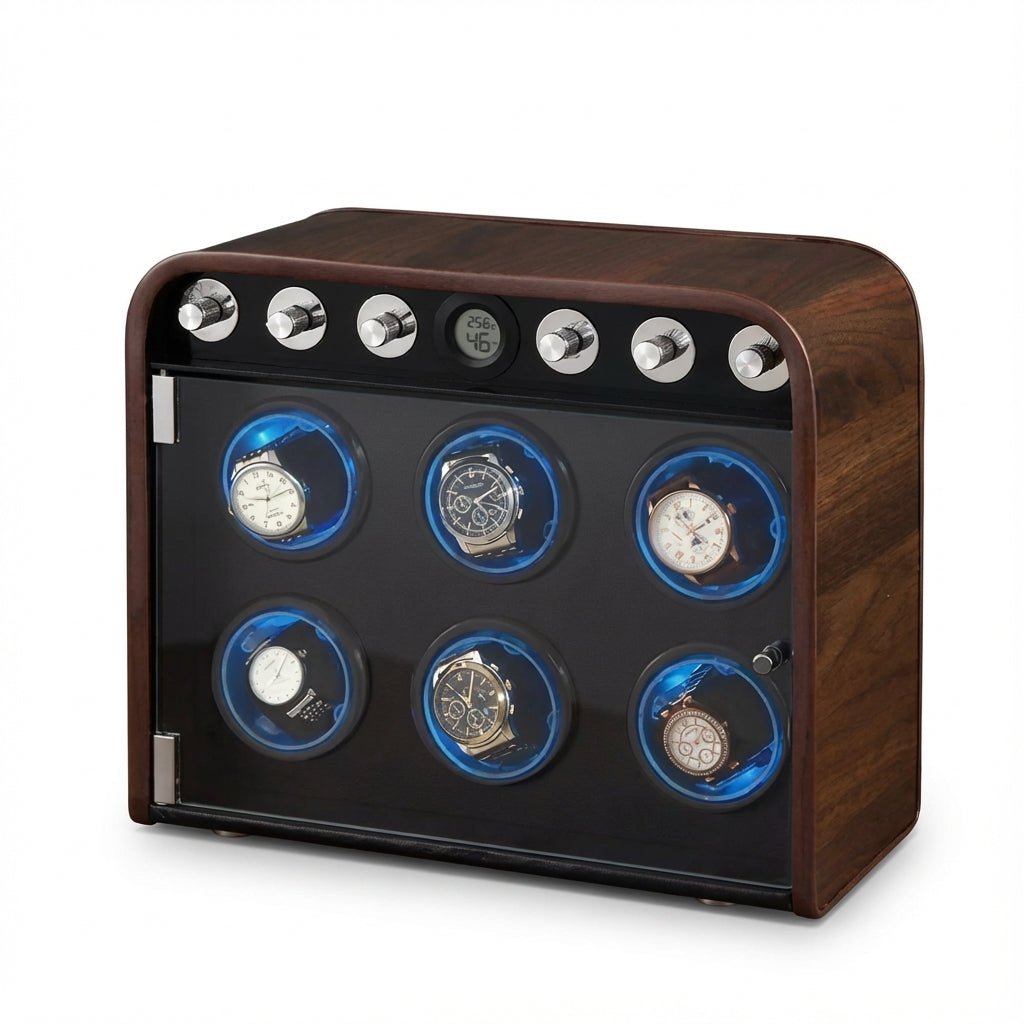 WATCHMATIC Hanos Luxury Wood Watch Winder 14:3506866 Slots - WatchMatic