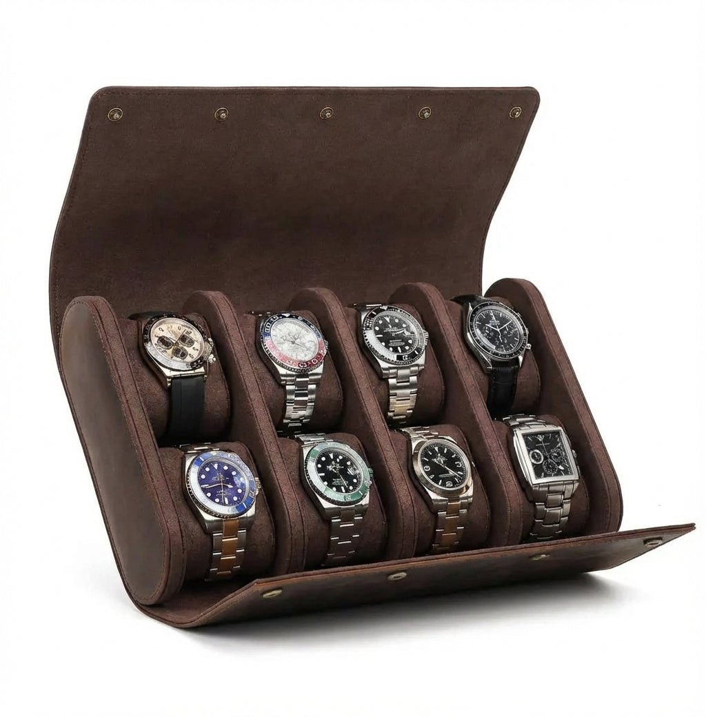 buy Ciro 8-Slot Watch Roll at WatchMatic with free shipping