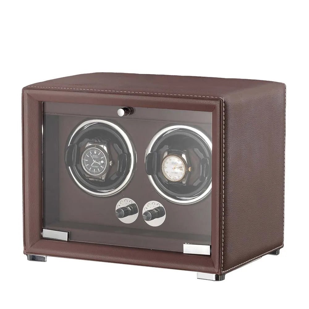 WatchMatic Lustro Leather Watch Winder red 2slots - WatchMatic